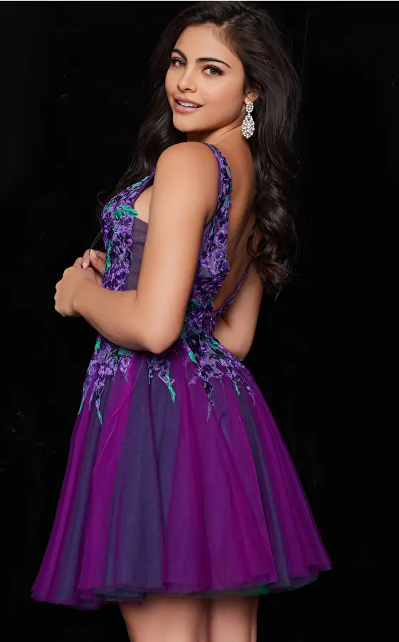 purple tulle dress 26096
